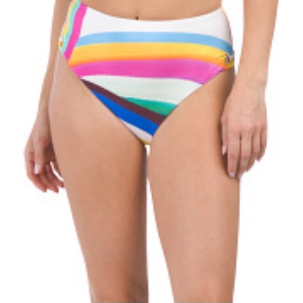 SUNSHINE 79 Rainbow One Shoulder Bikini Set Size 10 - Picture 3 of 16